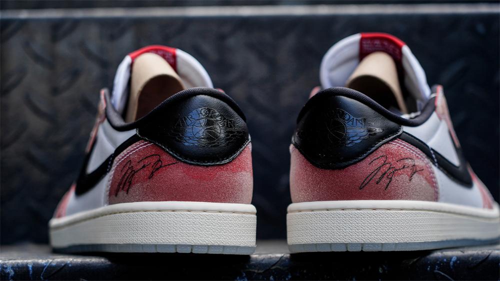 PK GOD Jordan 1 Retro low OG White Red RETAIL MATERIALS READY TO SHIP